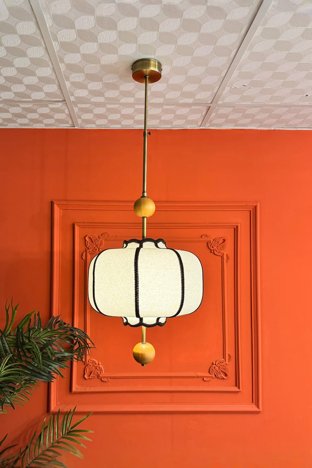 Motto Home Design-Orion Ahşap Detaylı Keten Avize-Avize-3-Milagron.com