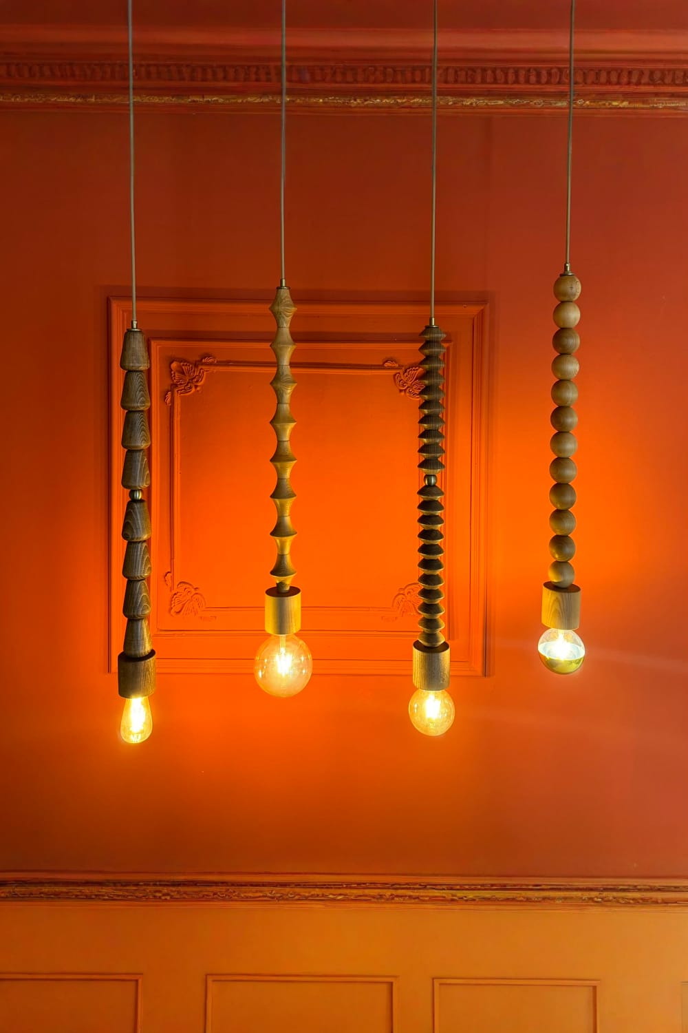 Motto Home Design-Rüstik Doğal Ahşap Avize 4'lü-Avize-1-Milagron.com