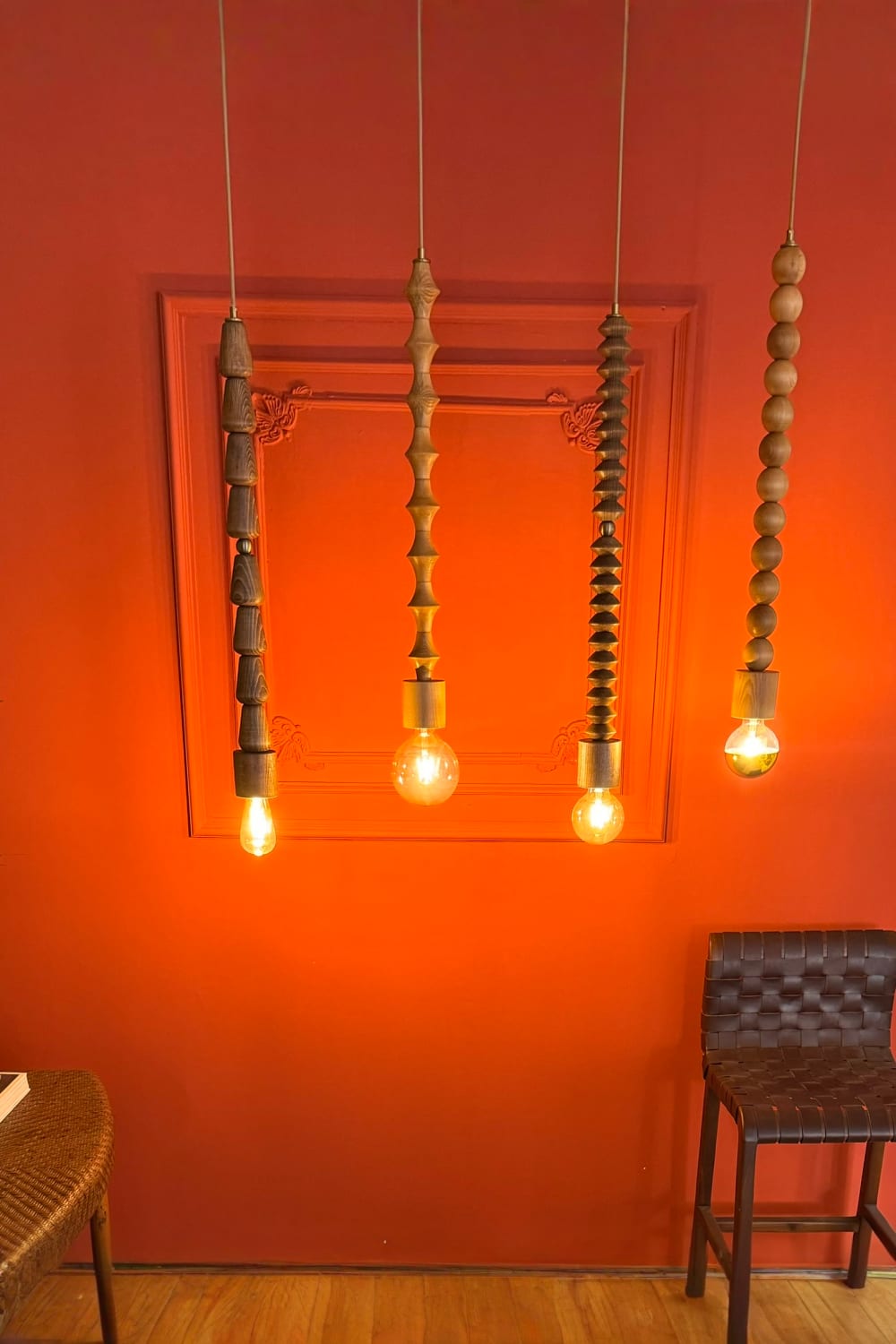 Motto Home Design-Rüstik Doğal Ahşap Avize 4'lü-Avize-2-Milagron.com