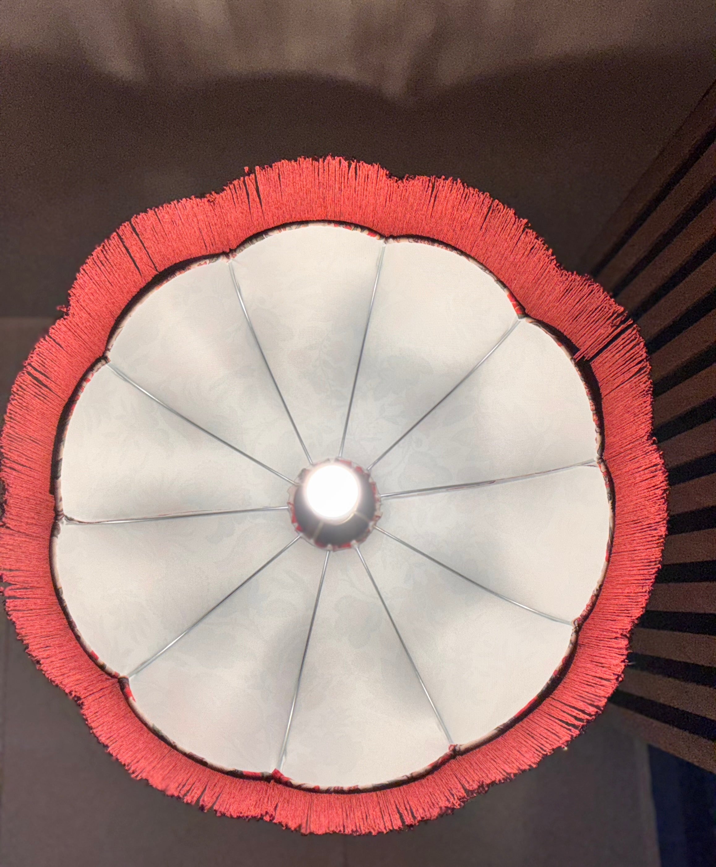 Sofia Antik Desenli Püsküllü El Yapımı Kumaş Avize