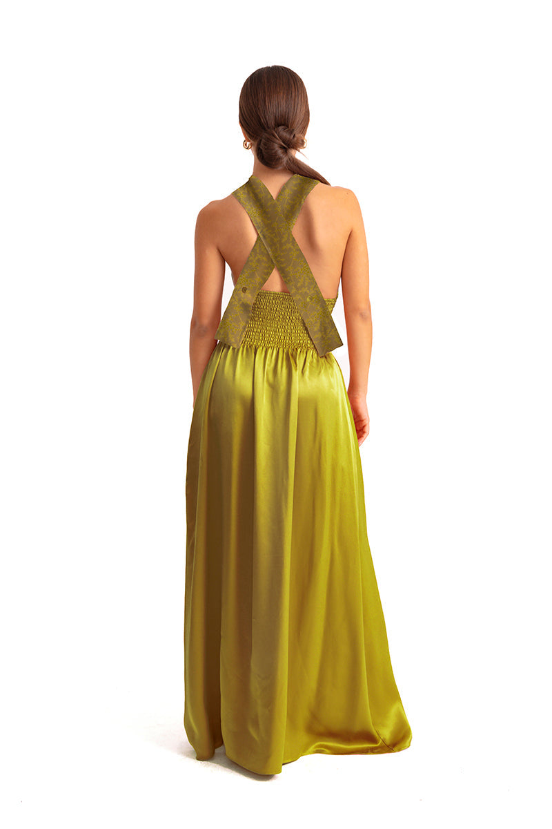 Movom Swimwear-Aspen Criss Cross Maxi Dress🌱-Elbise-3-Milagron.com