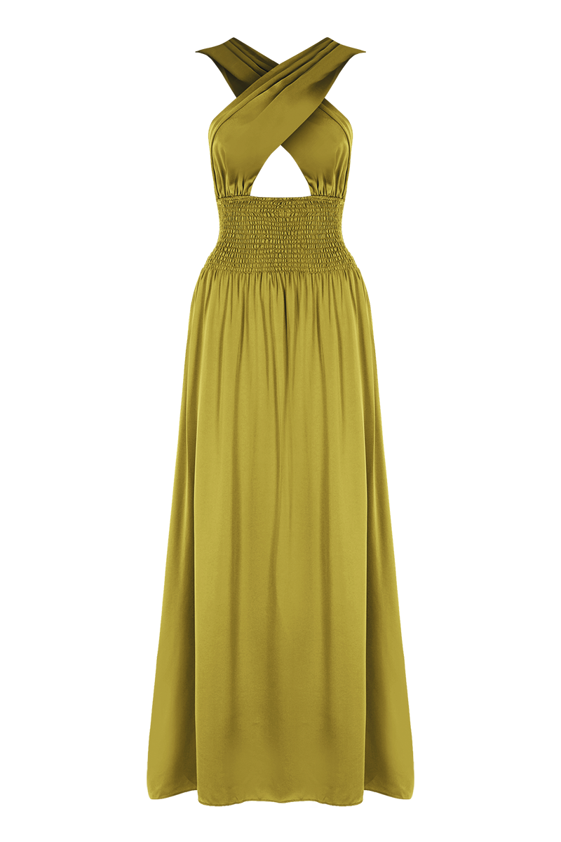 Movom Swimwear-Aspen Criss Cross Maxi Dress🌱-Elbise-4-Milagron.com