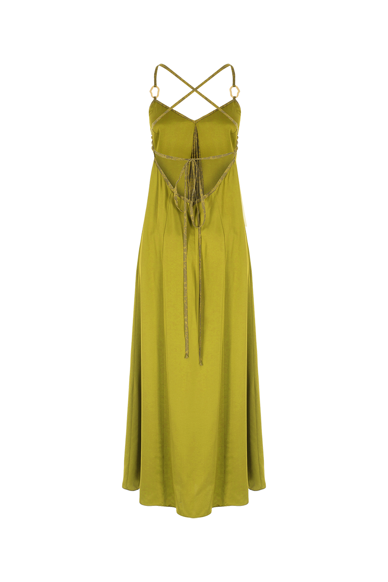 Movom Swimwear-Aspen V Neck Maxi Dress 🌱-Elbise-7-Milagron.com