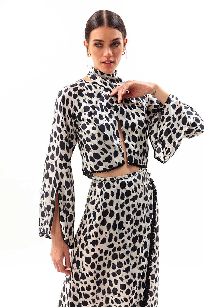 Movom Swimwear-Astral Cross Neck Jacket-Bluz-1-Milagron.com