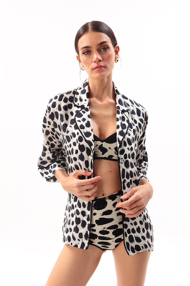 Movom Swimwear-Astral Pajama Style Shirt-Bluz-1-Milagron.com