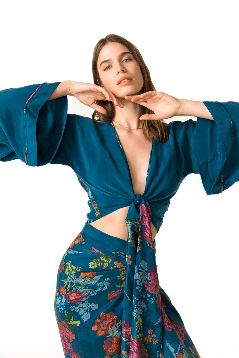 Movom Swimwear-Joan Tie Front Blouse🌱-Bluz-1-Milagron.com