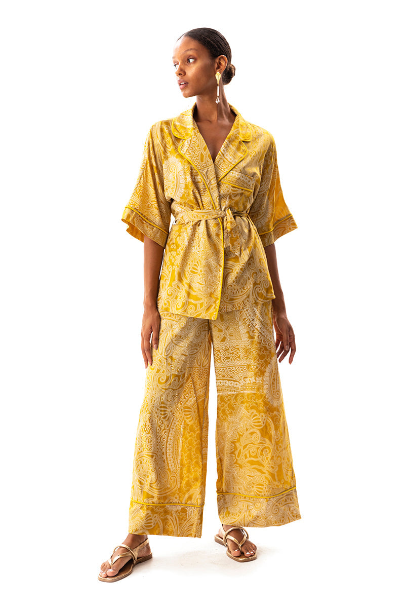 Movom Swimwear-Johona Pajama Style Shirt🌱-Kimono-1-Milagron.com