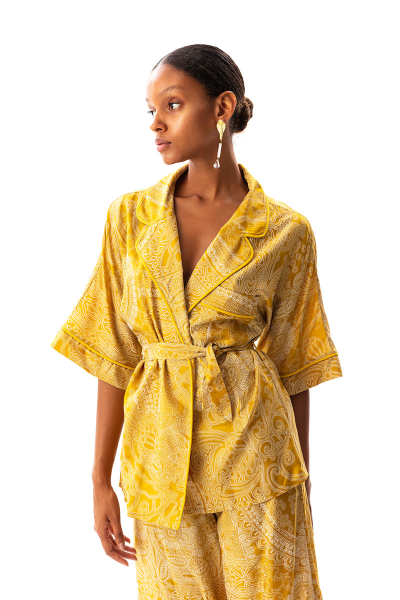 Movom Swimwear-Johona Pajama Style Shirt🌱-Kimono-2-Milagron.com