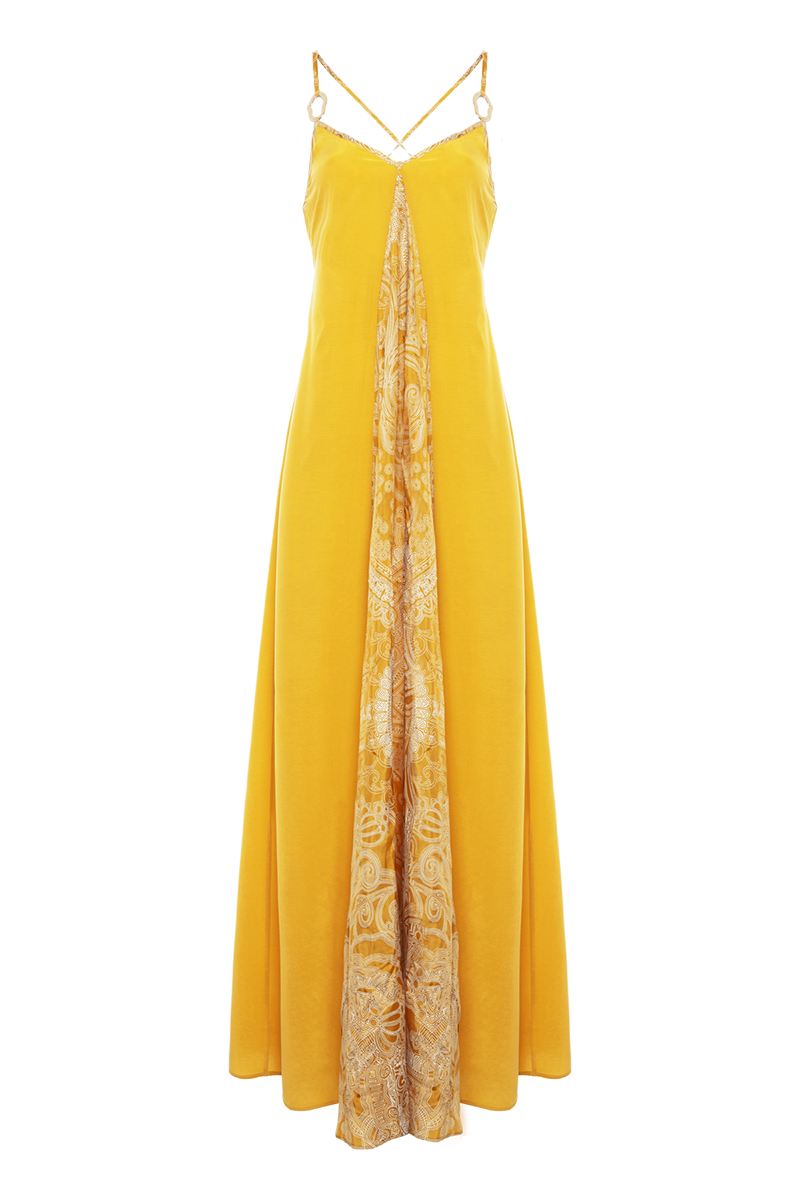 Movom Swimwear-Johona V Neck Maxi Dress🌱-Elbise-6-Milagron.com