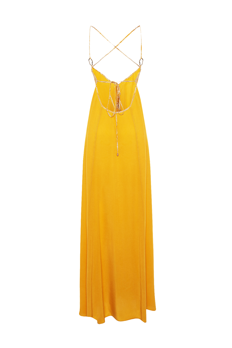 Movom Swimwear-Johona V Neck Maxi Dress🌱-Elbise-7-Milagron.com