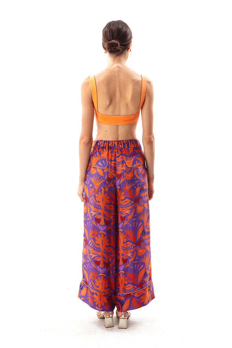 Movom Swimwear-Mauve Wide Leg Pants-Pantolon-3-Milagron.com