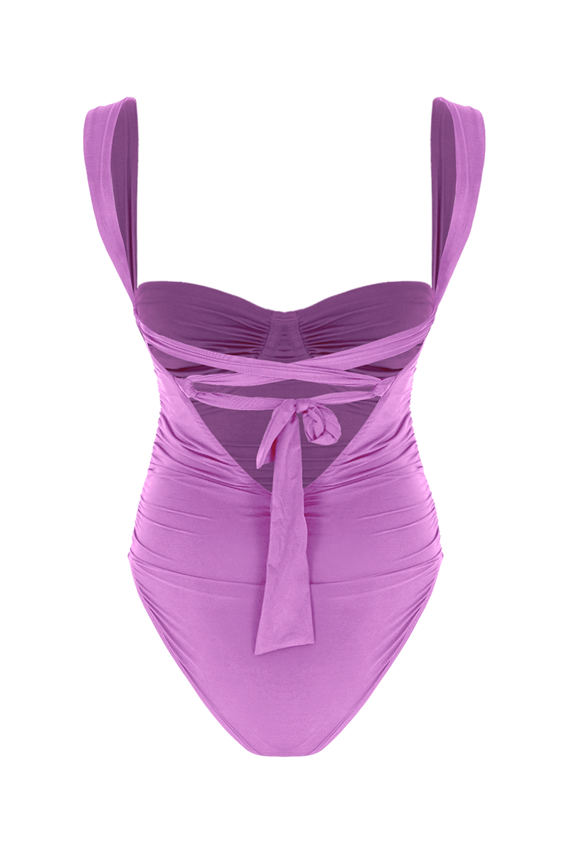 Movom Swimwear-Pixie Ruched Underwire Swimsuit-Bikini & Mayo-6-Milagron.com