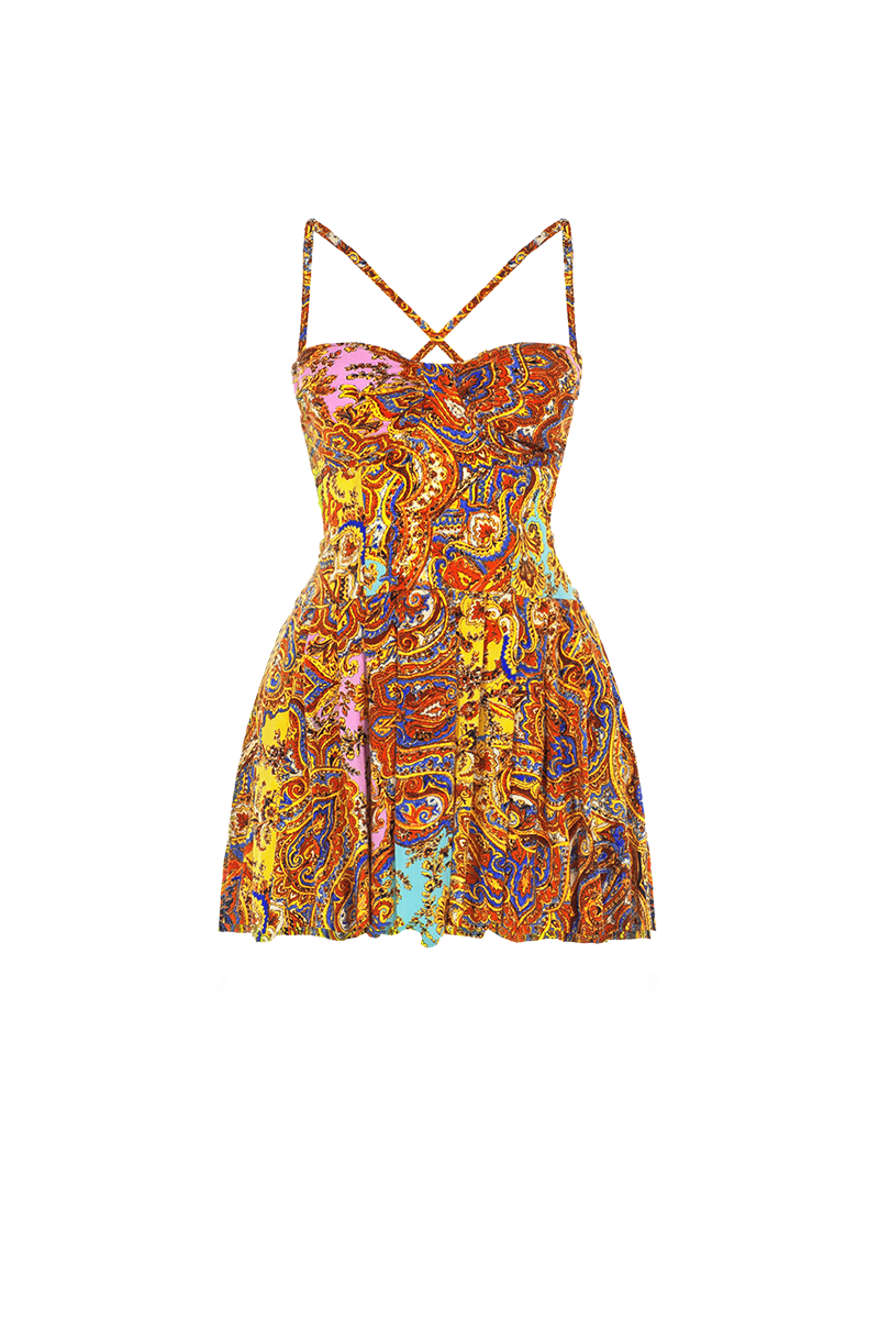 Movom Swimwear-Poppy Mini Bustier Dress🌱-Elbise-4-Milagron.com