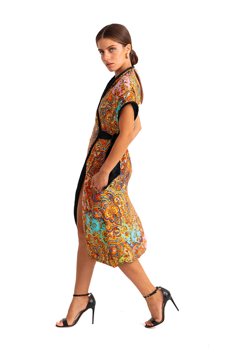 Movom Swimwear-Poppy Reversible Kimono Dress🌱-Kimono-2-Milagron.com