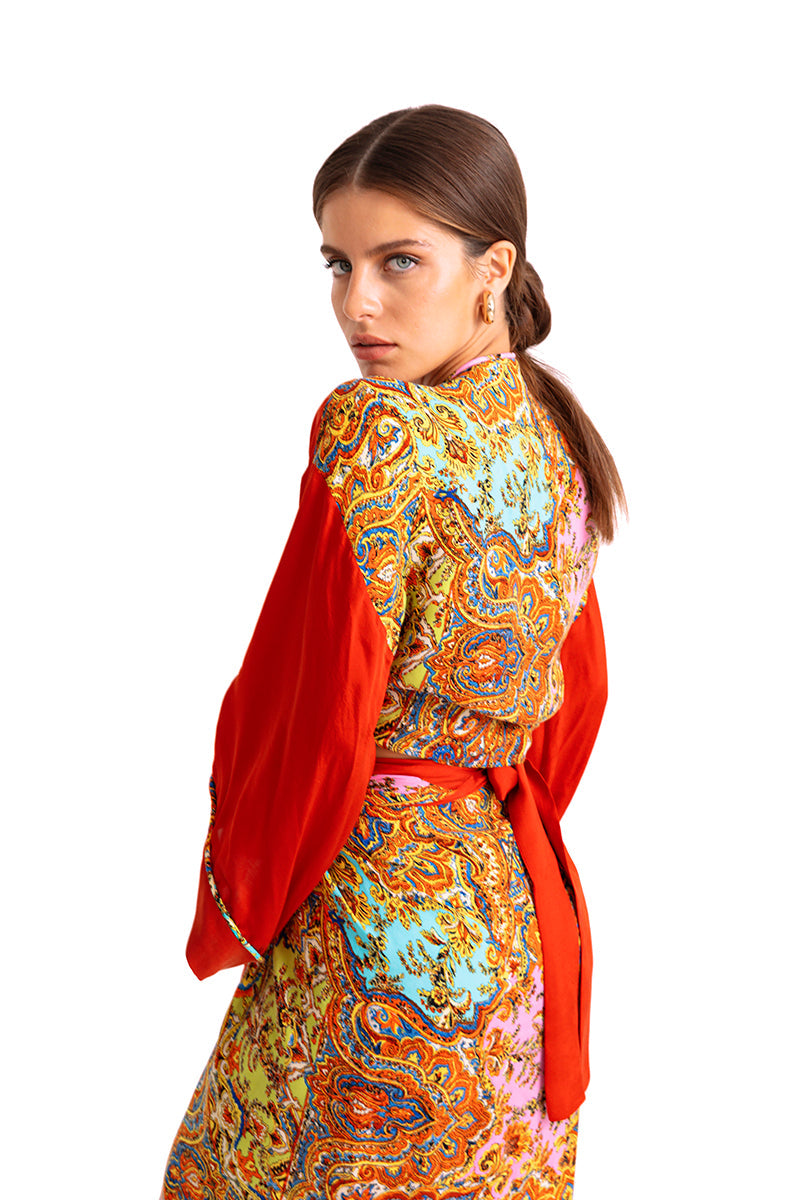 Movom Swimwear-Poppy Tie Front Blouse🌱-Bluz-3-Milagron.com