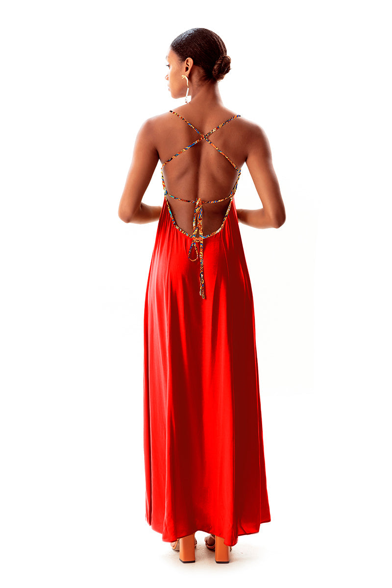 Movom Swimwear-Poppy V Neck Maxi Dress🌱-Elbise-2-Milagron.com