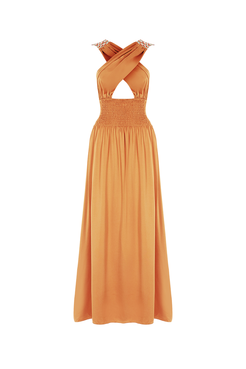 Movom Swimwear-Rory Criss Cross Maxi Dress🌱-Elbise-4-Milagron.com