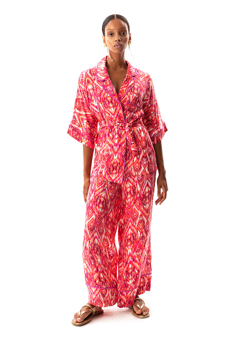 Movom Swimwear-Santo Pajama Style Shirt🌱-Kimono-1-Milagron.com