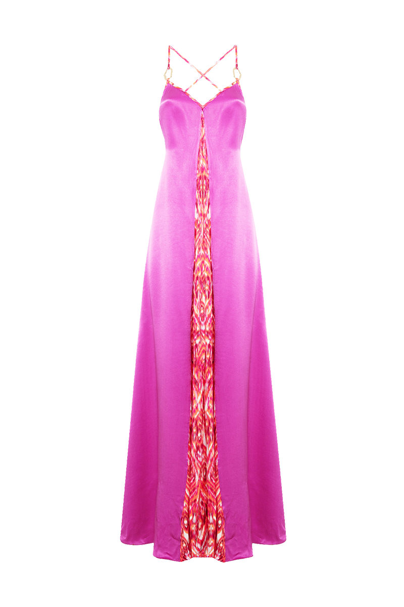 Movom Swimwear-Santo V Neck Maxi Dress🌱-Elbise-6-Milagron.com