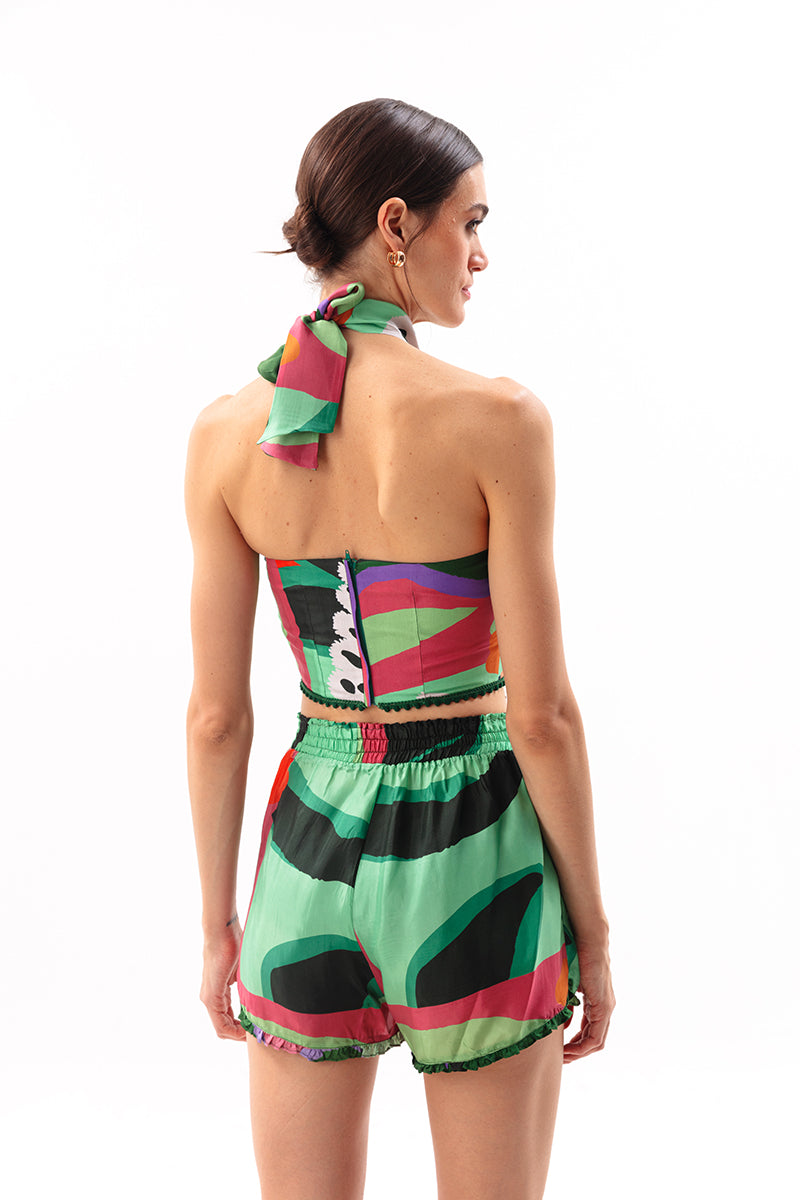 Movom Swimwear-Sylvia High Waist Shorts-Şort-2-Milagron.com