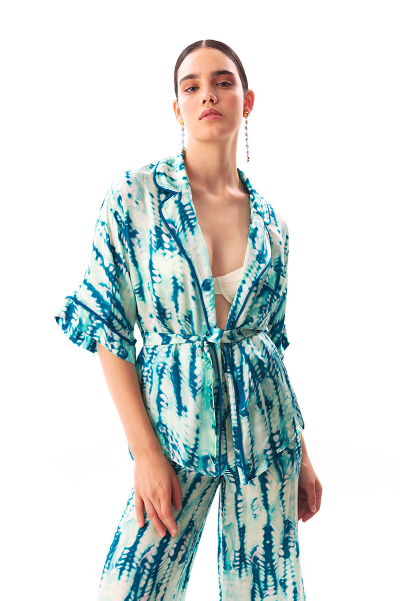 Movom Swimwear-Tao Pajama Style Shirt🌱-Kimono-1-Milagron.com