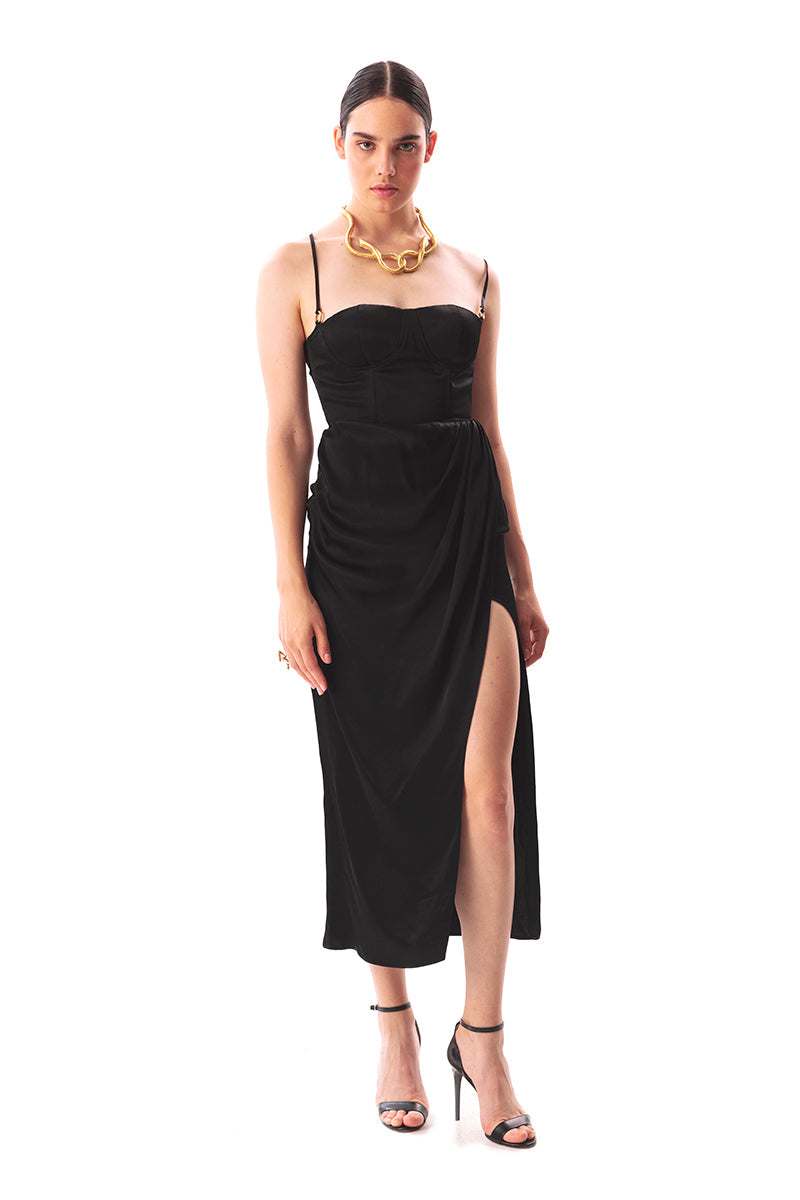 Movom Swimwear-Vega Maxi Bustier Dress🌱-Elbise-1-Milagron.com