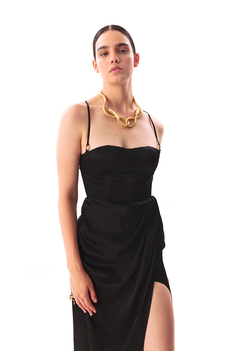 Movom Swimwear-Vega Maxi Bustier Dress🌱-Elbise-2-Milagron.com