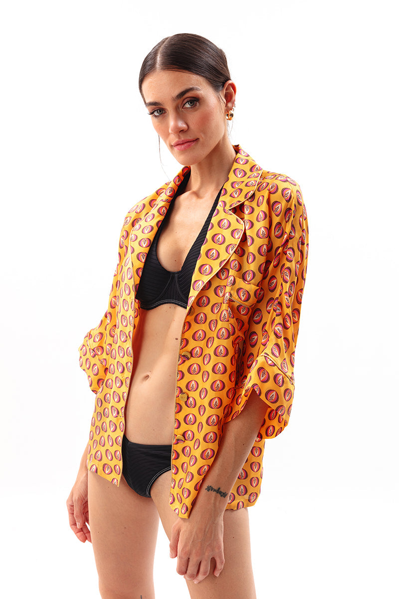 Movom Swimwear-Zing Pajama Style Shirt-Bluz-4-Milagron.com