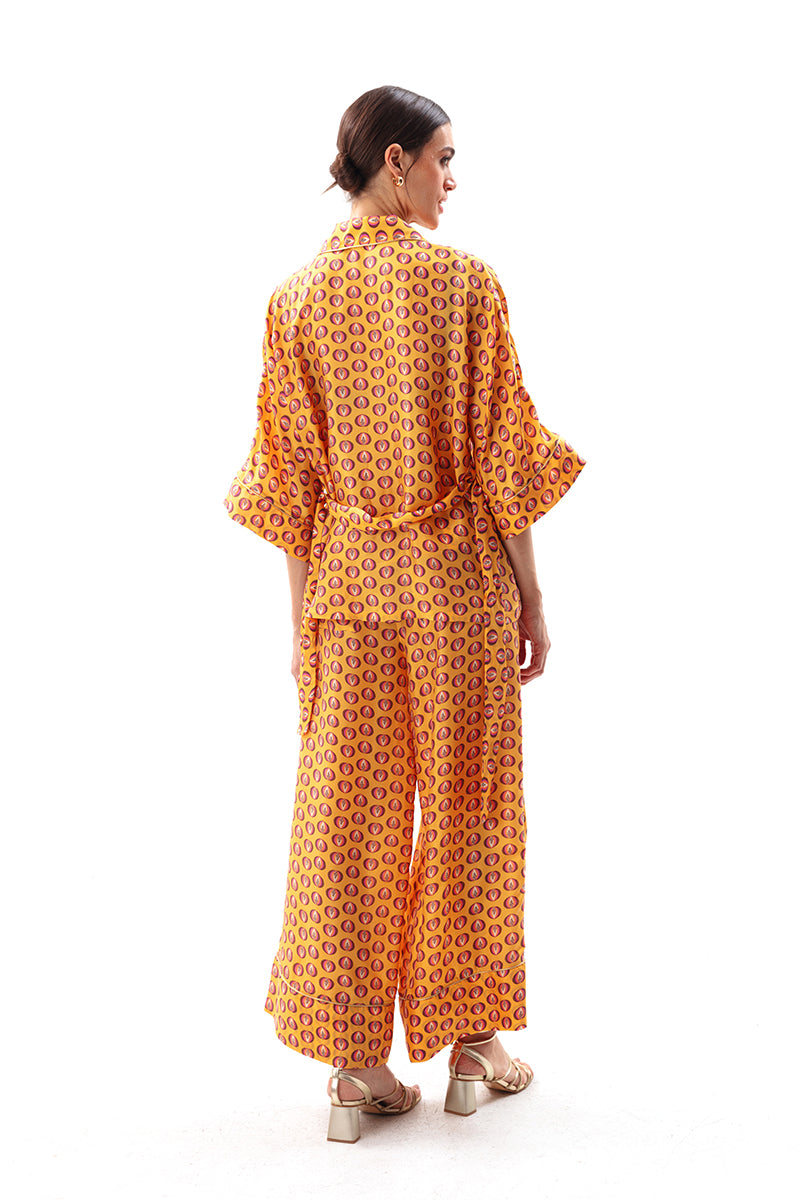 Movom Swimwear-Zing Pajama Style Shirt-Bluz-6-Milagron.com