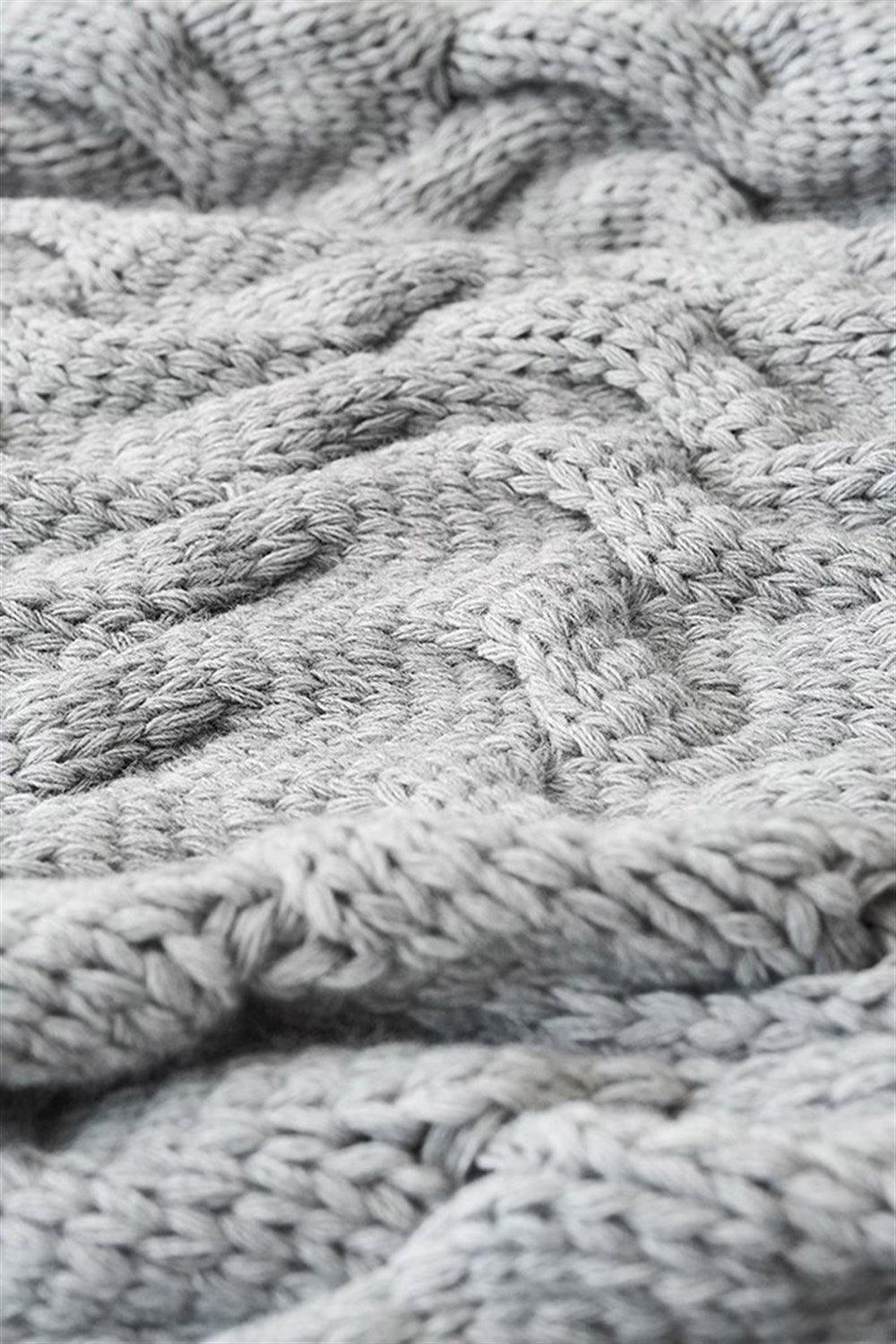 Moyha-Chunky Gri Yatak Örtüsü (180 x 240)-Yatak Örtüsü-4-Milagron.com