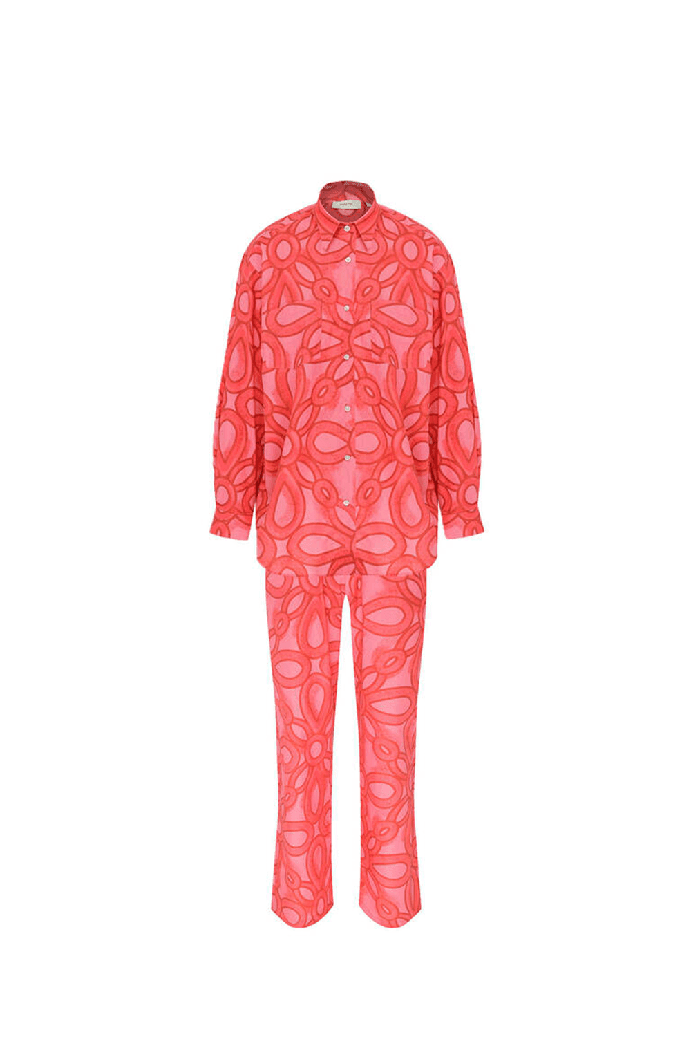 Mozto-Berta Oversize Gömlek Pantolon Takım-Alt - Üst Takım-1-Milagron.com