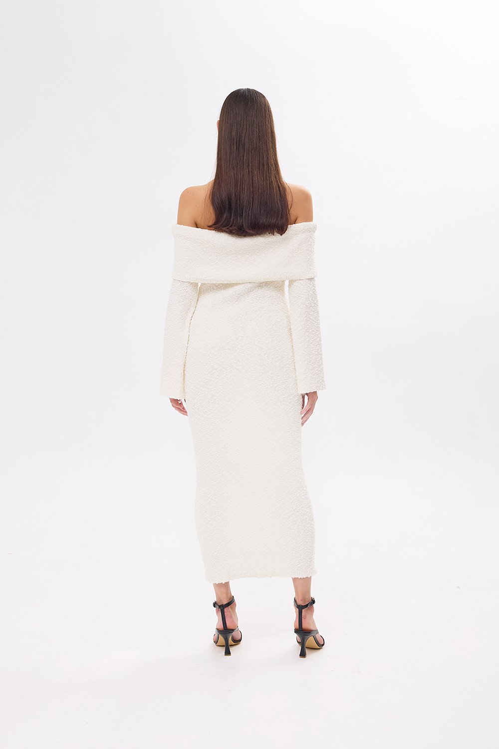 Mozto-Dora Knitted Beige Dress-Elbise-2-Milagron.com