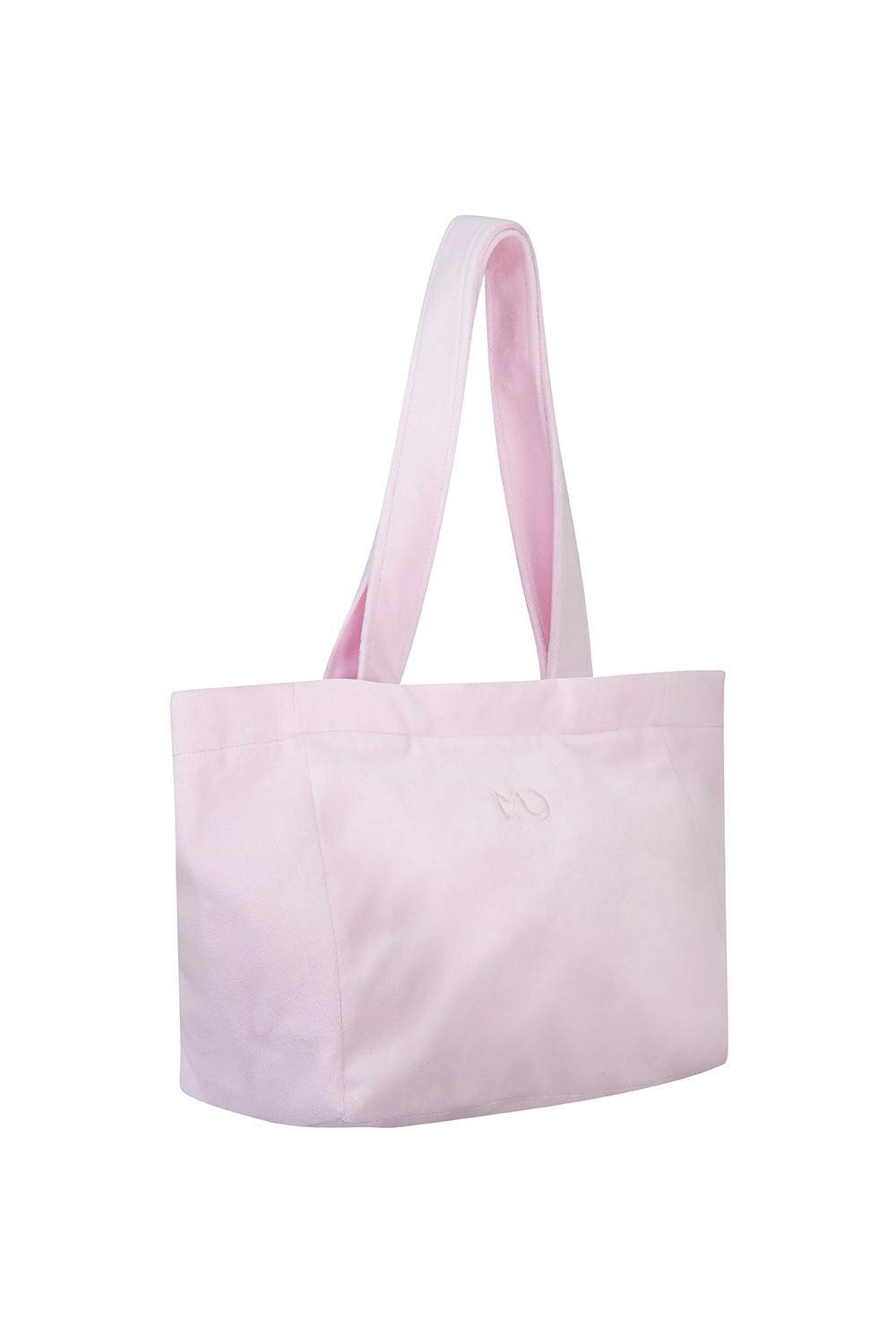 Mozto-Gisella Pembe Havlu Plaj Çantası-Omuz Çantası-2-Milagron.com