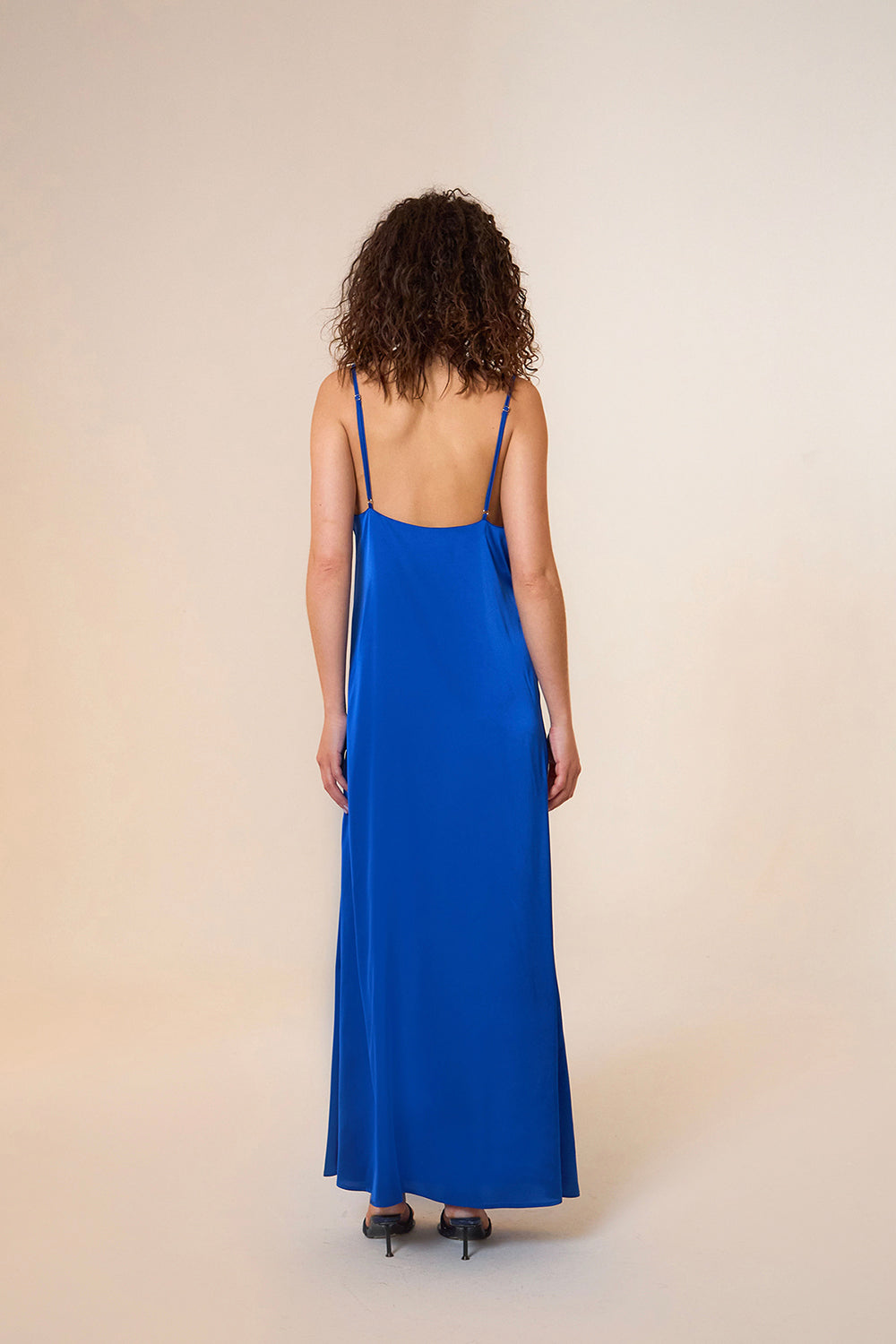 Mozto-Jace Satin Blue Maxi Slip Dress-Elbise-4-Milagron.com
