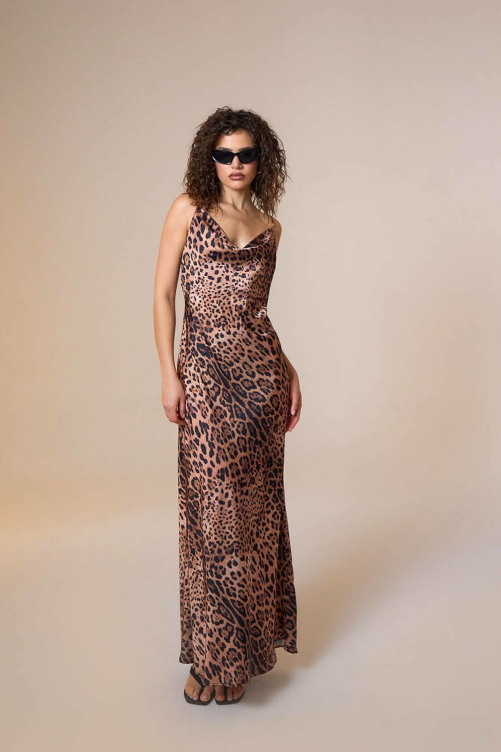 Mozto-Jace Satin Leopar Print Maxi Slip Dress-Elbise-1-Milagron.com