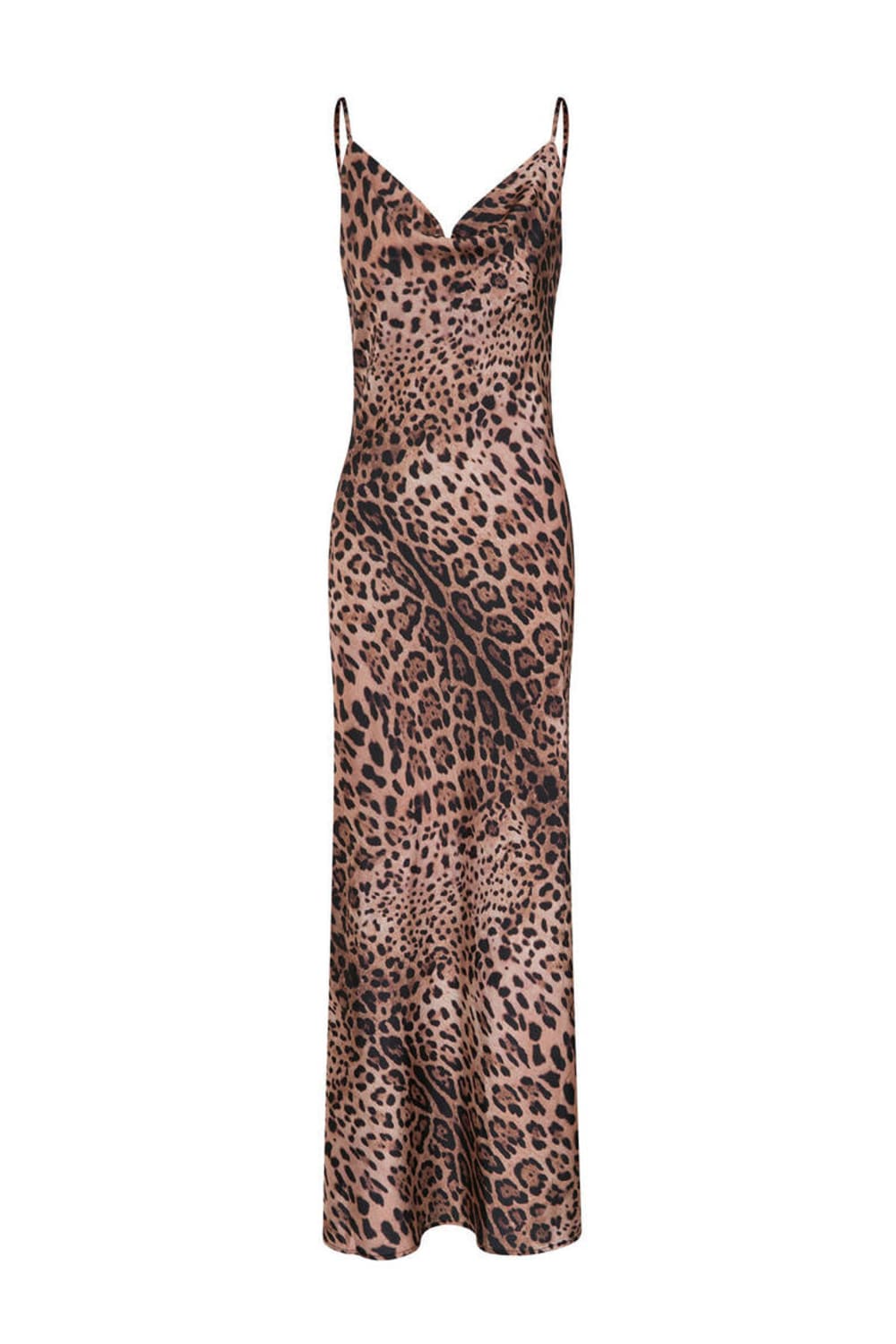 Mozto-Jace Satin Leopar Print Maxi Slip Dress-Elbise-5-Milagron.com