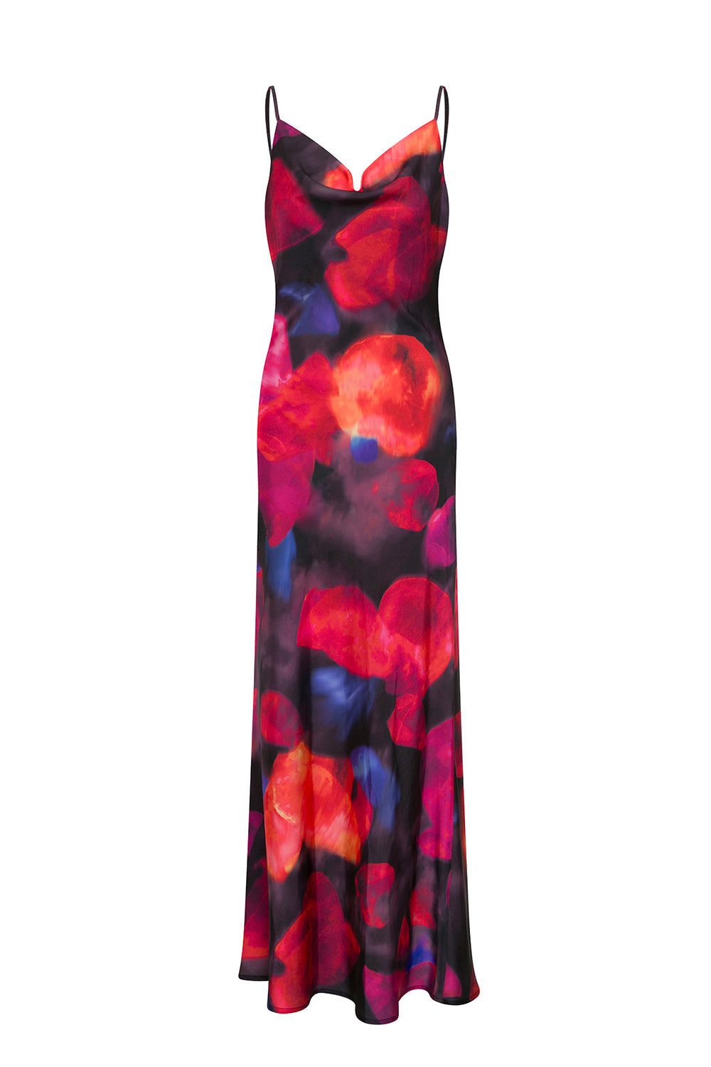 Mozto-Jace Satin Multicolor Print Maxi Slip Dress-Elbise-1-Milagron.com