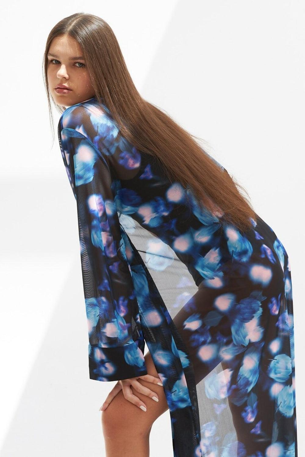 Mozto-Kelly Baskılı Tül Kimono-Kimono-3-Milagron.com