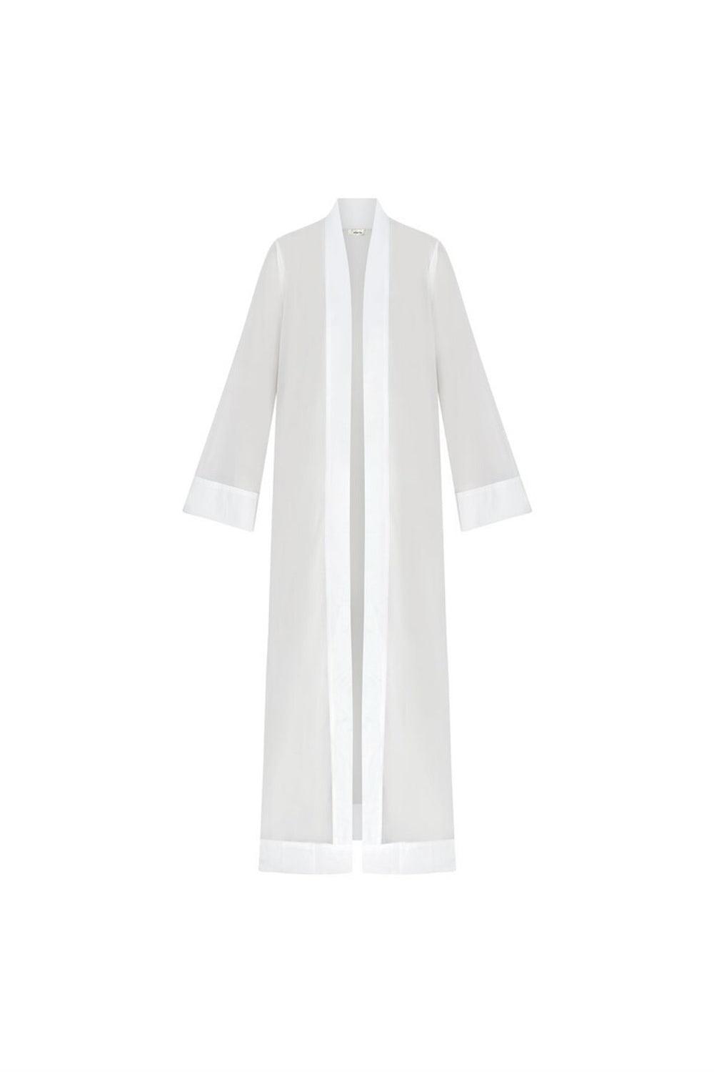 Mozto-Madelyn Beyaz Tül Kimono-Kimono-2-Milagron.com