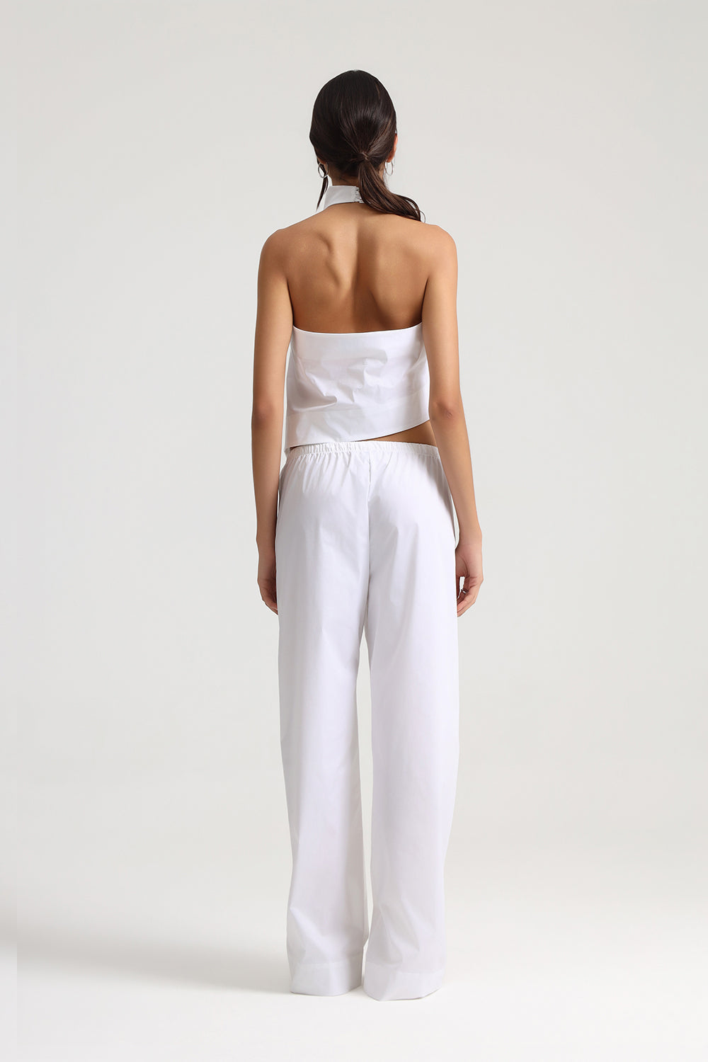 Rena %100 Pamuklu Poplin Halter Yaka Top - 2