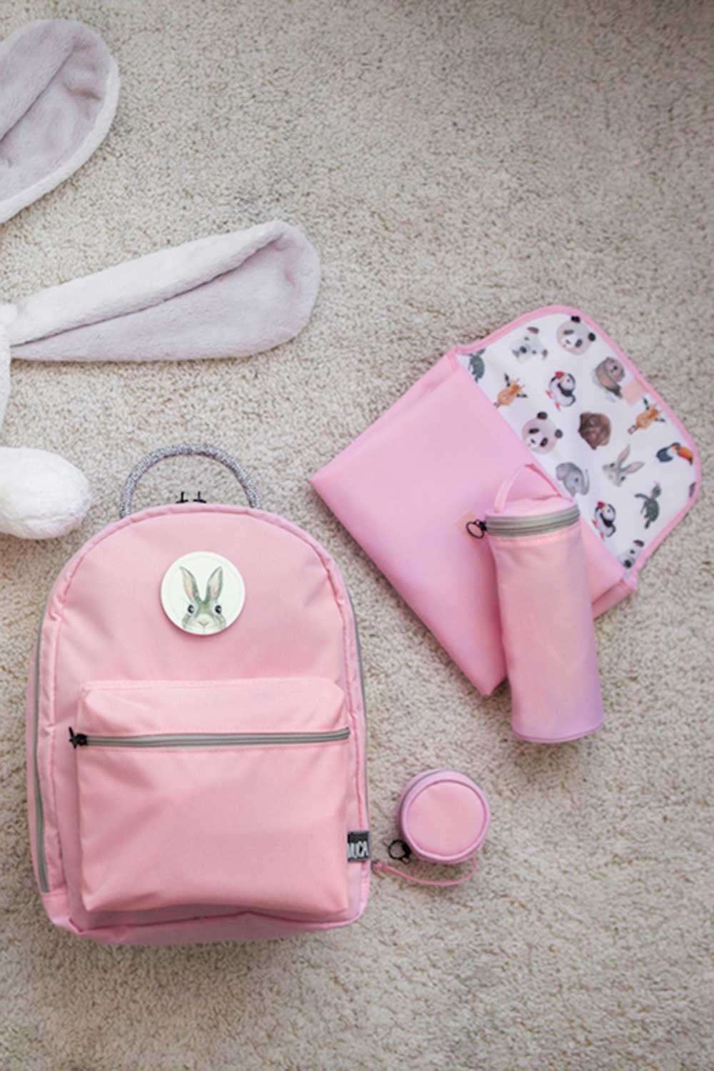 Muca-Pembe Gogi Set - Bebek Bakım Sırt Çanta Set-Sırt Çantası-10-Milagron.com