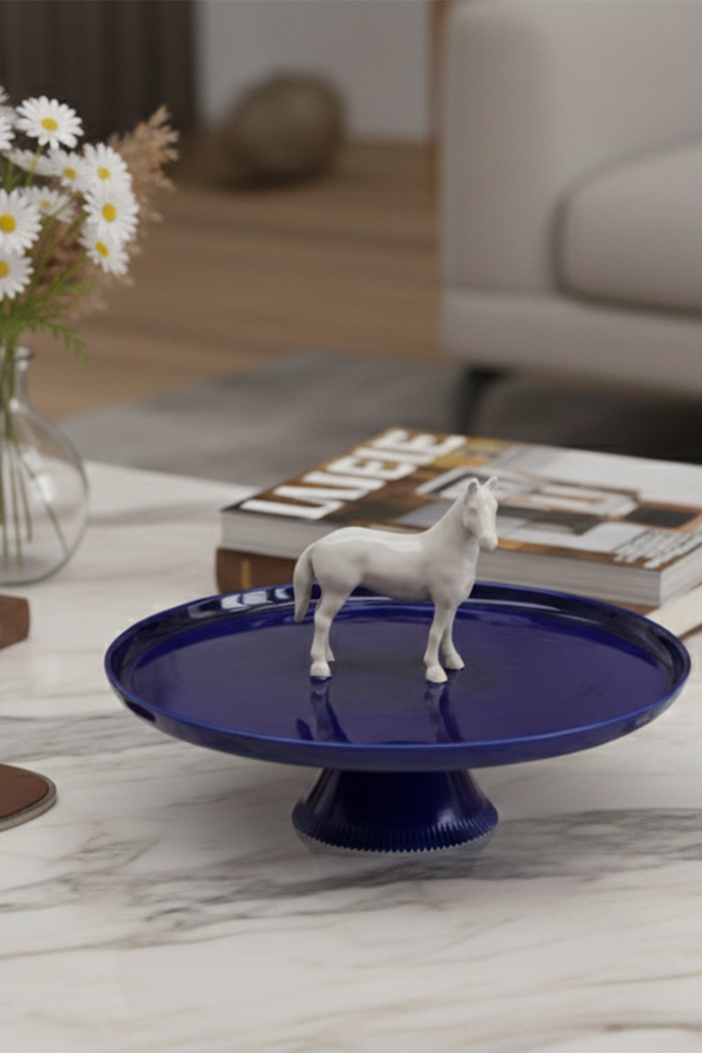 Ayaklı At Figürlü Sunum Tabağı - 4