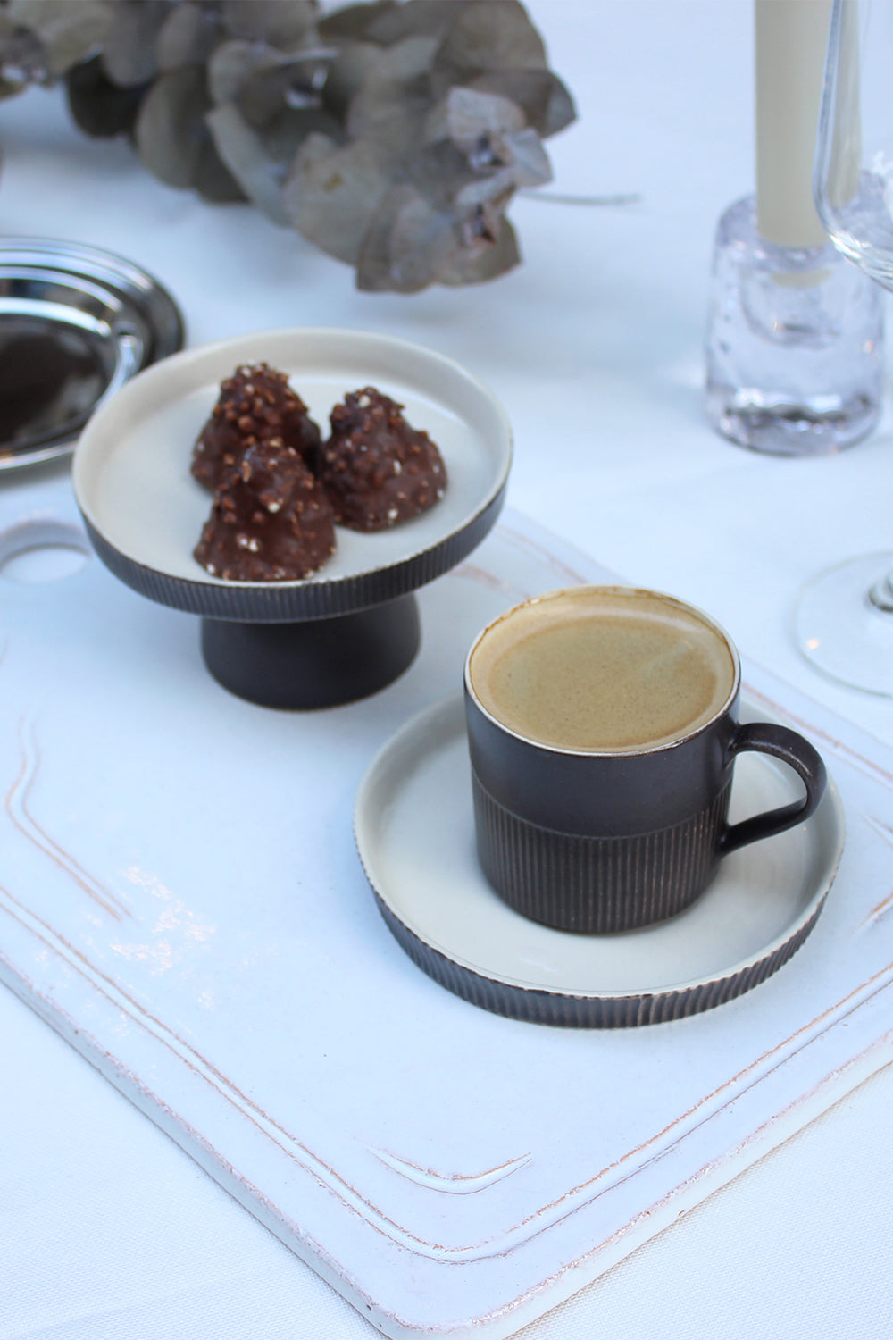 Fluted Türk Kahvesi Fincan Seti - 0