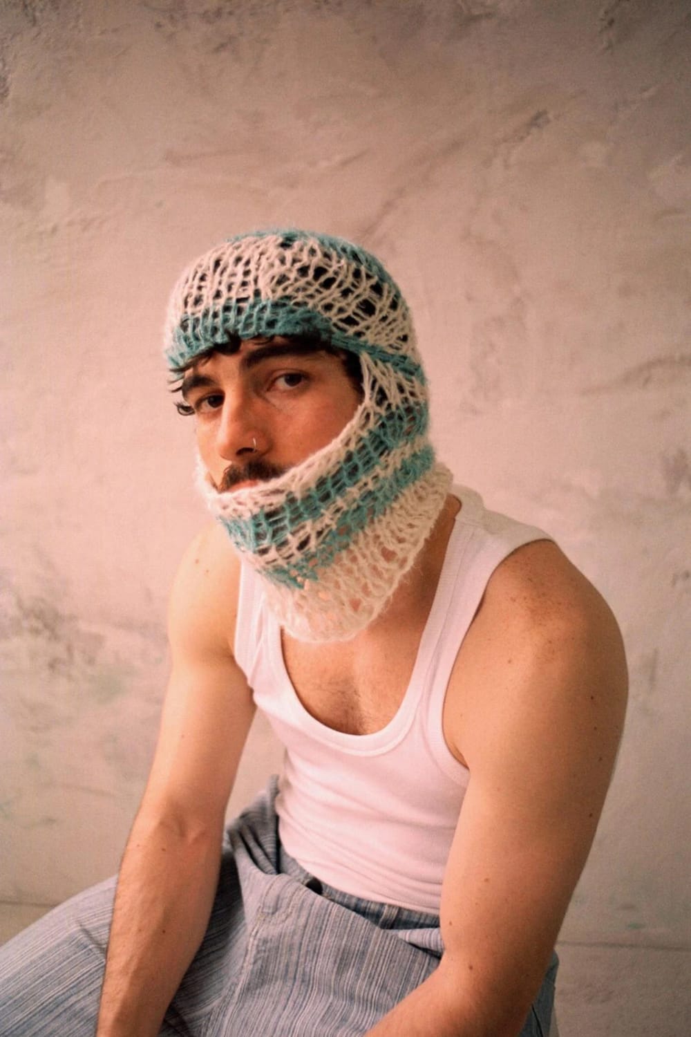 Mujj Studio-Blue And White Color Transition Ed Mask-Maske-1-Milagron.com