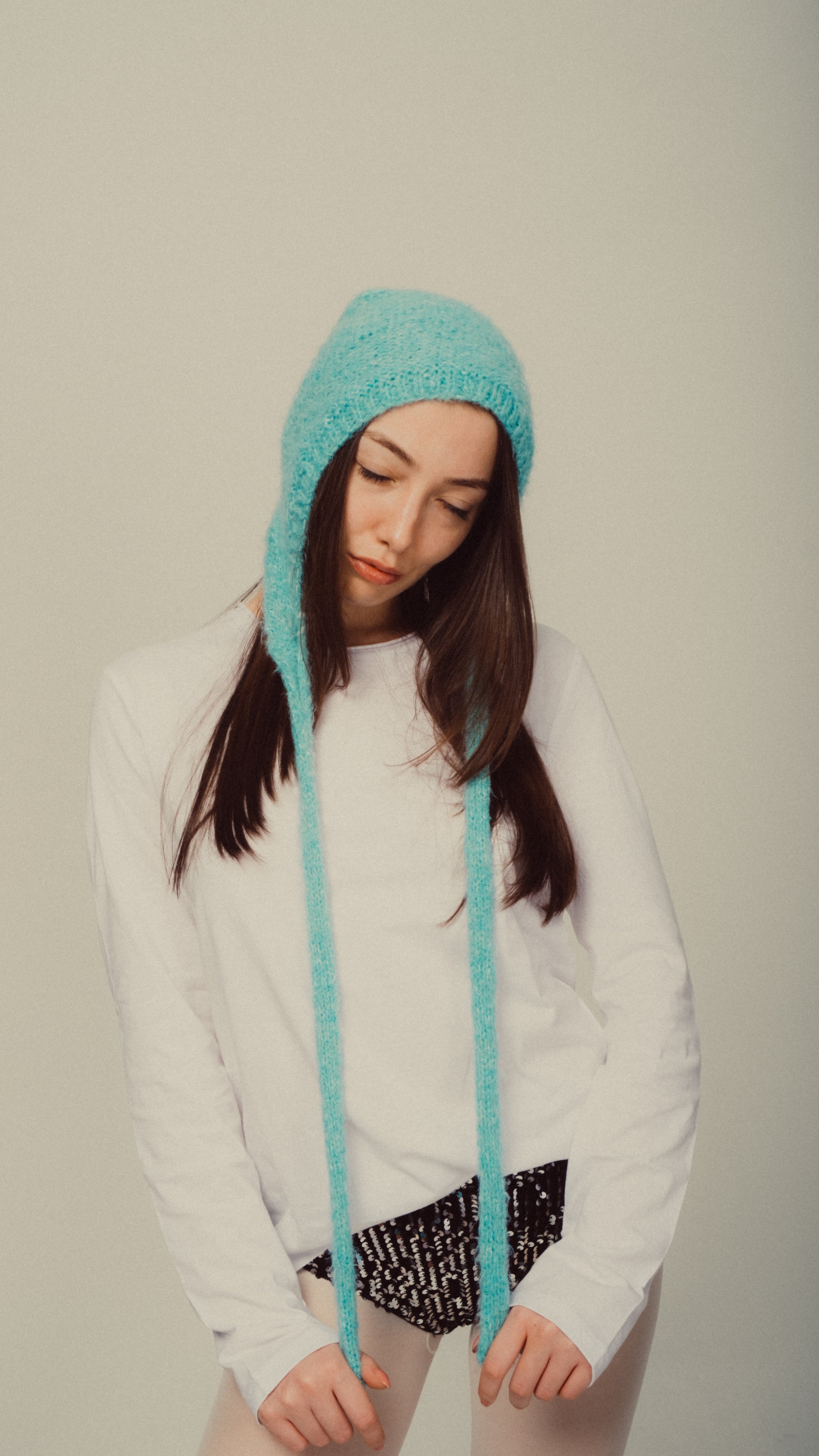 Mujj Studio-Blue Bow Tie Bonnet-Saç Aksesuarı-3-Milagron.com