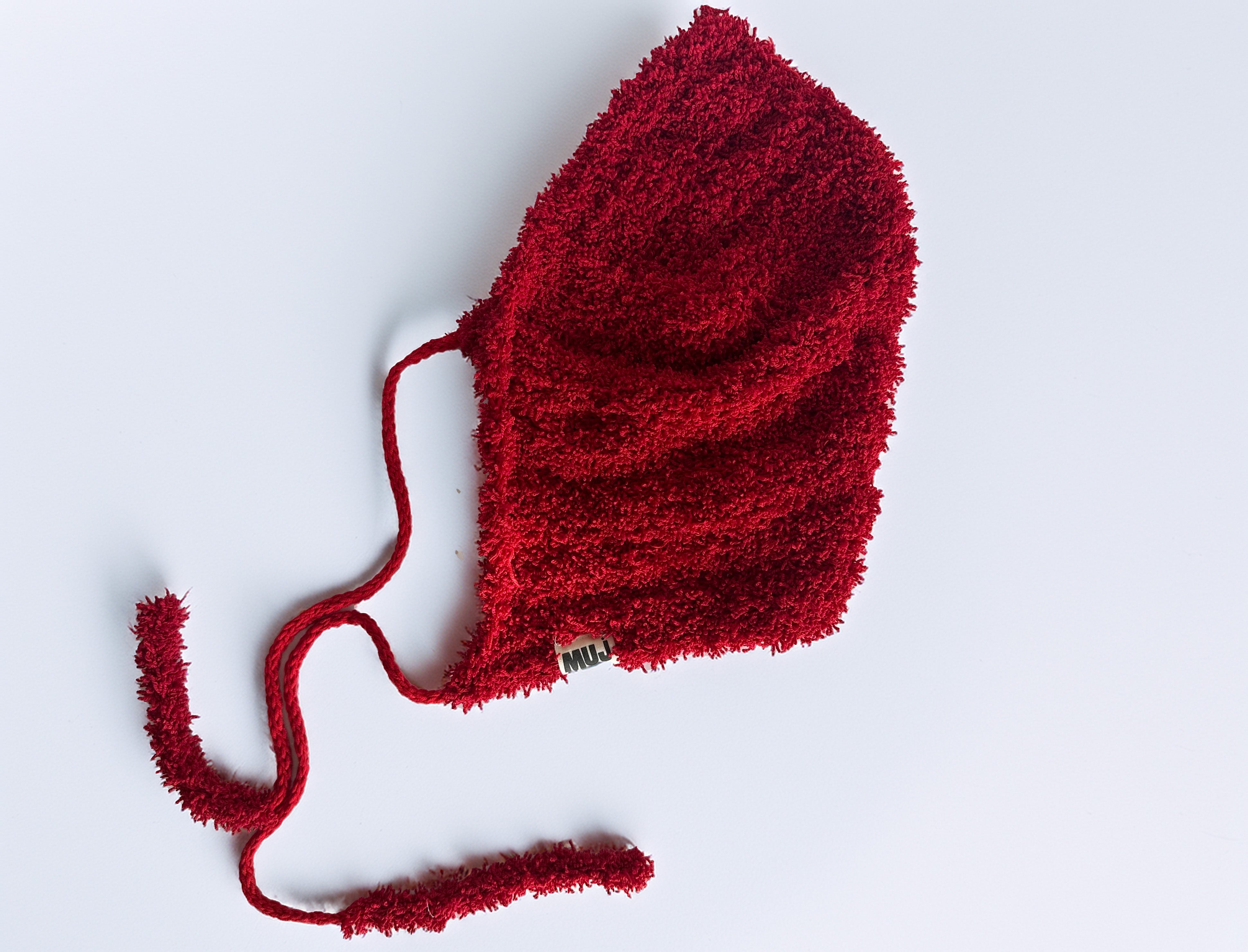 Mujj Studio-Red Bow Tie Bonnet-Saç Aksesuarı-3-Milagron.com