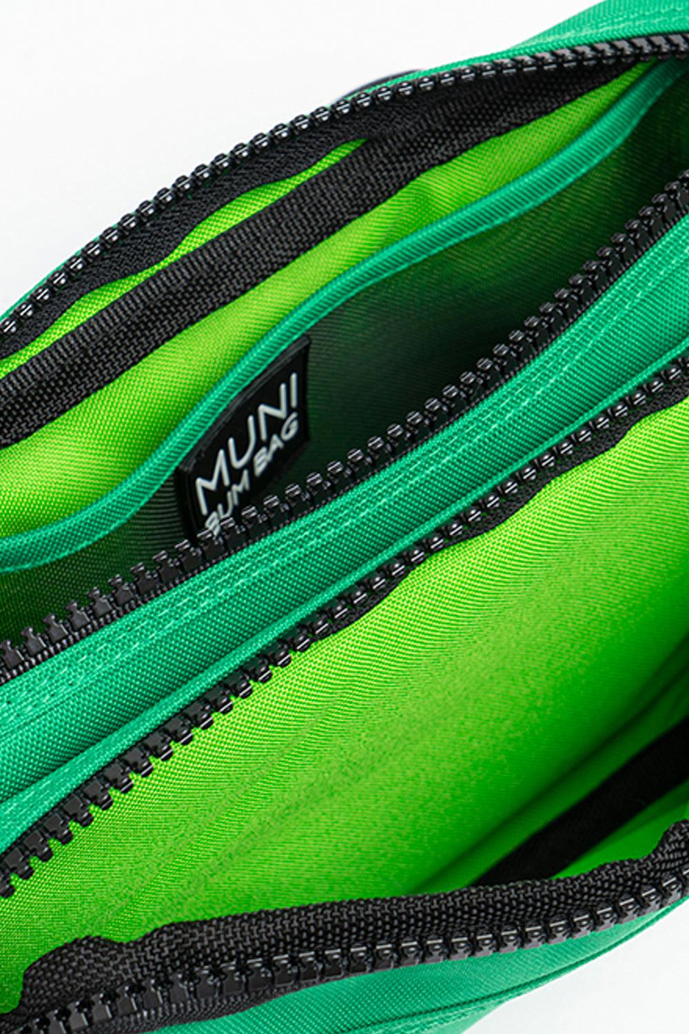 Muni Bum Bag-Double Bumbag Grass Green-Omuz Çantası-4-Milagron.com