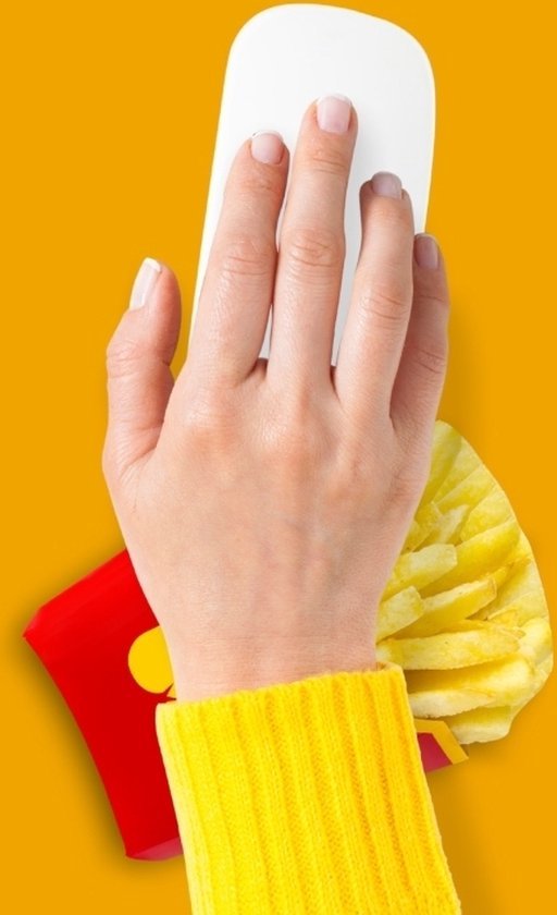 Mustard-Mustard Fries Mouse Silikon Bilek Desteği-Mouse Pad-3-Milagron.com