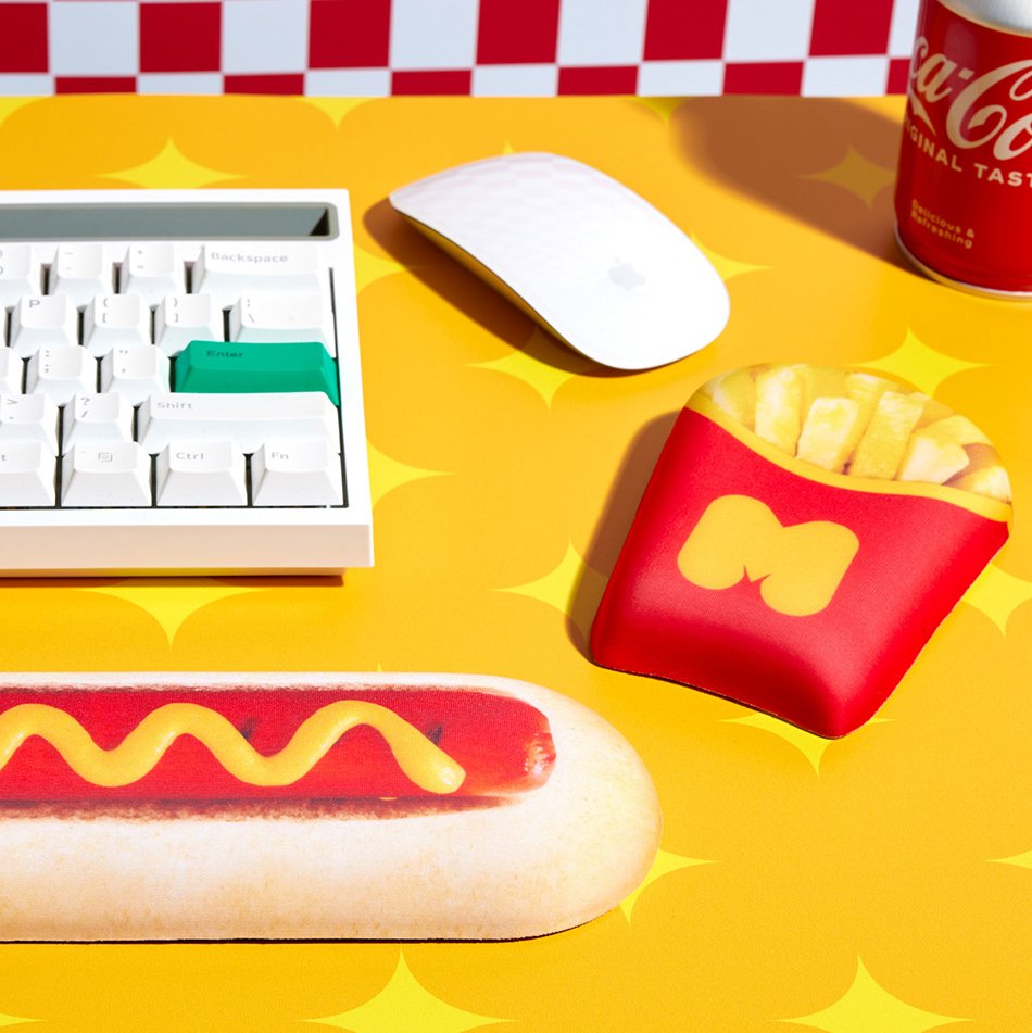 Mustard-Mustard Hot Dog Silikon Klavye Desteği-Mouse Pad-2-Milagron.com