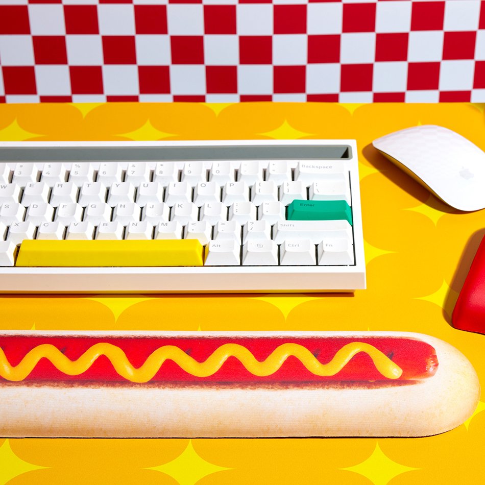 Mustard-Mustard Hot Dog Silikon Klavye Desteği-Mouse Pad-3-Milagron.com